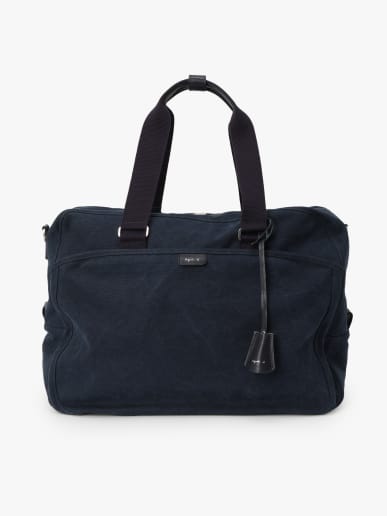 dark blue Boston bag in organic cotton