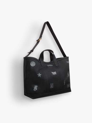 cabas en coton noir image number 2