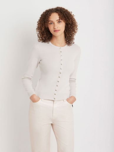 beige Swing long sleeve cardigan