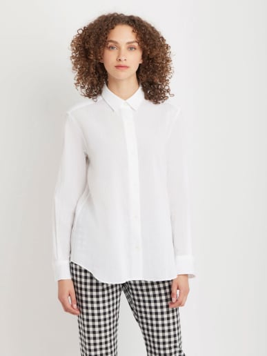 chemise Saori en jersey de coton blanc