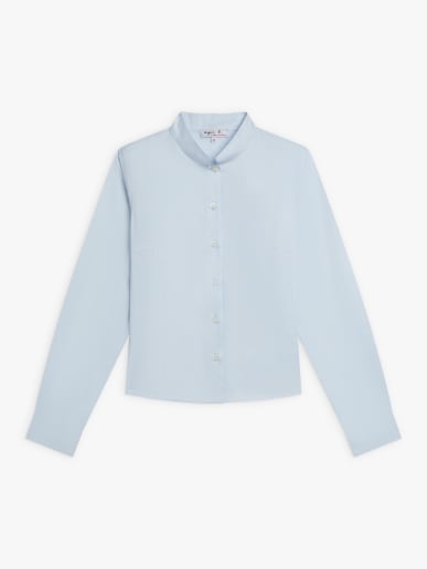 blue cotton twill shirt