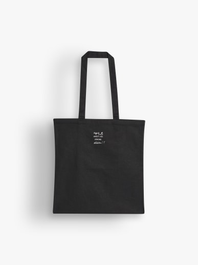 black cotton tote bag artist Jonone