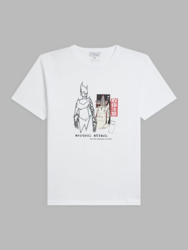 white Le Mixte cotton t-shirt Futura artist