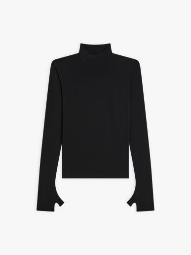 black jersey cr&ecirc;pe Vian t-shirt