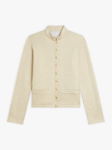 blouson Tambourin en molleton de coton beige