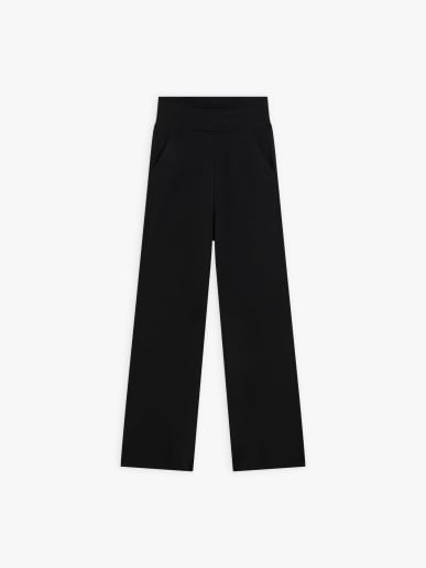 black cr&ecirc;pe jersey New Toner trousers