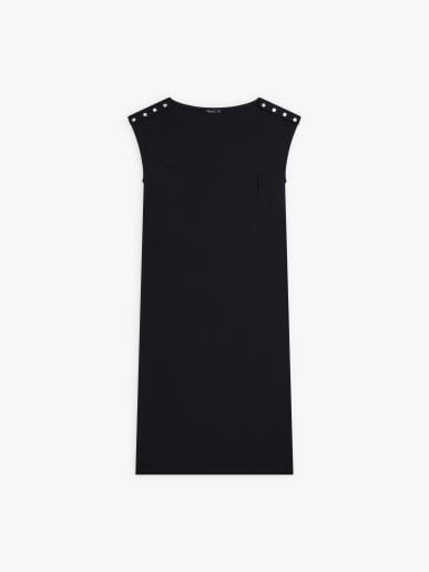 robe Louve en cr&ecirc;pe de polyamide noir