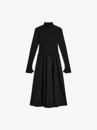 robe Vian en jersey de coton noir