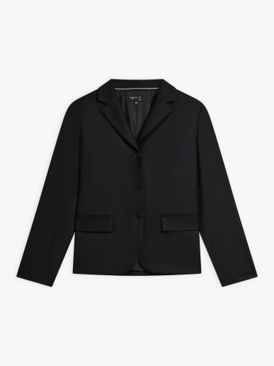 black wool gabardine Louisa jacket
