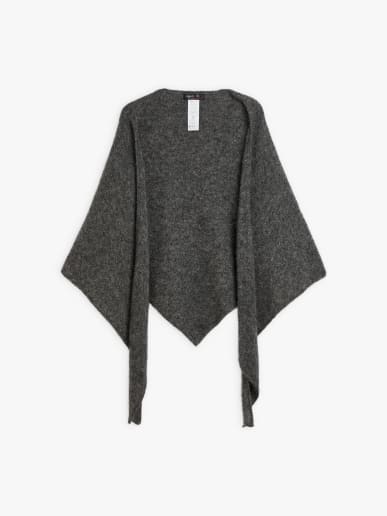 mottled grey alpaca Ellis scarf