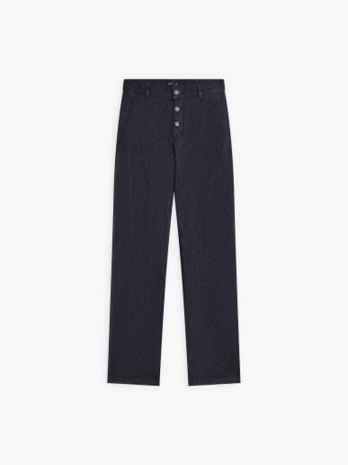 dark blue cotton Treillis New pants