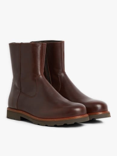 brown leather Indiana  boots