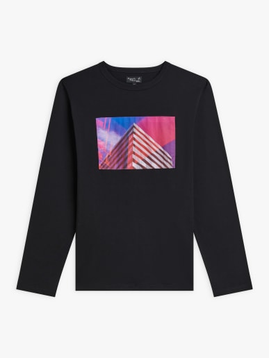 black cotton screen-printed artist Gouh New Coulos t-shirt