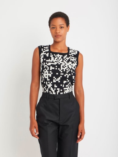 pull Pixel en coton noir