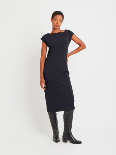 robe Louve en cr&ecirc;pe de polyamide noir