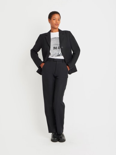 black wool gabardine Louisa jacket