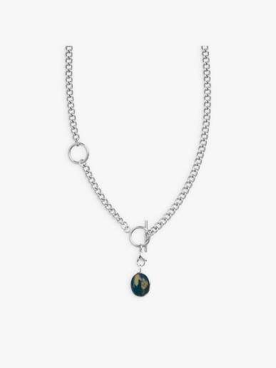  silver steel Ben necklace