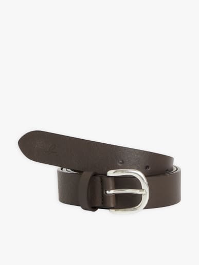 brown leather Yann belt