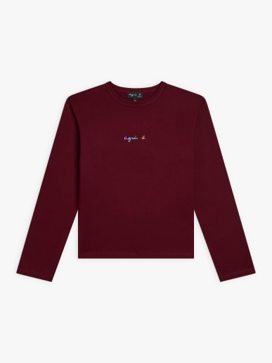 t-shirt Lil Cool en coton s&eacute;rigraphi&eacute; "agn&egrave;s b." bordeaux