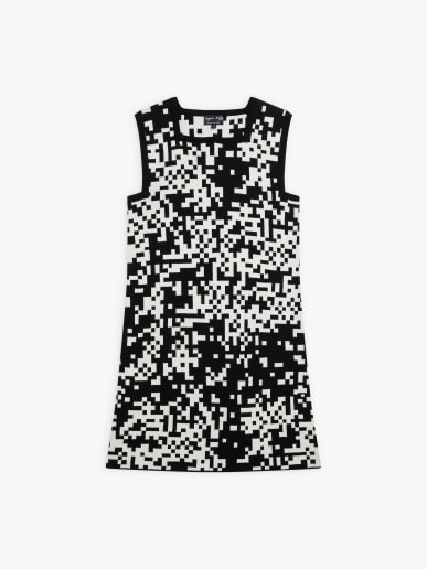 robe Pixel en coton noir