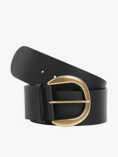 black leather Marisa belt