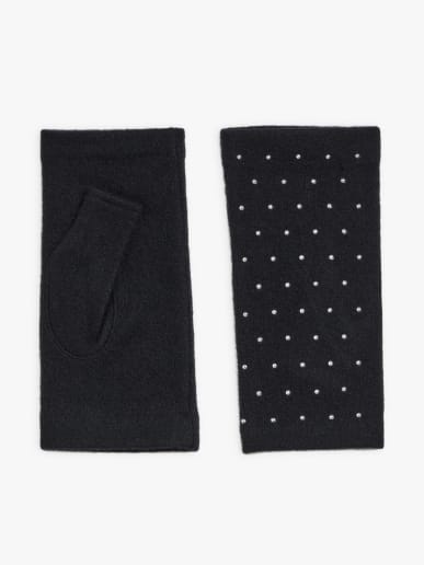 mitaines Amy en laine noir