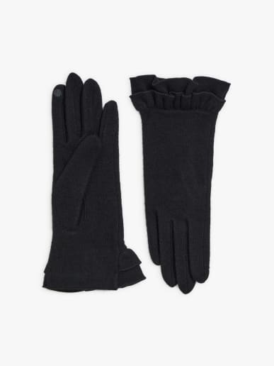 black wool Tessa gloves