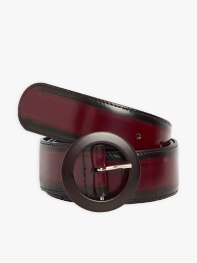 burgundy leather Gioia belt