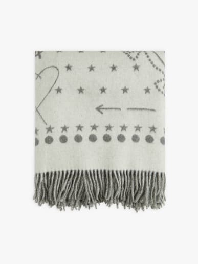 plaid L&eacute;zard en laine gris