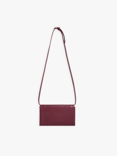 burgundy leather Tina clutch