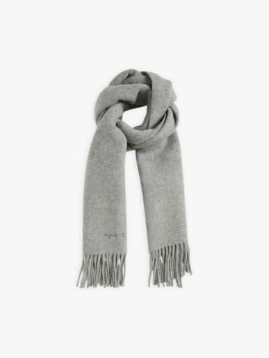 mottled grey wool Elyes scarf