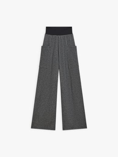 gray cotton wool checked New Mathis trousers