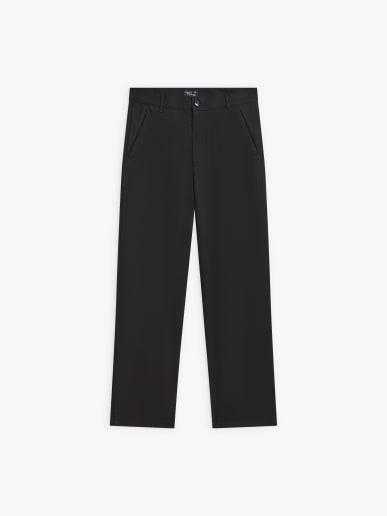 pantalon en gabardine de coton noir