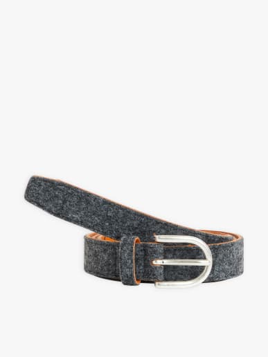mottled grey recycled felt Laure belt