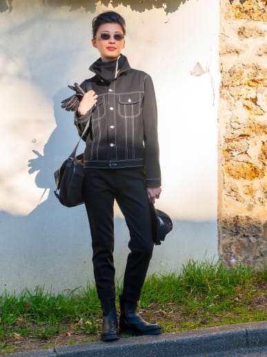 black cotton Senga jacket