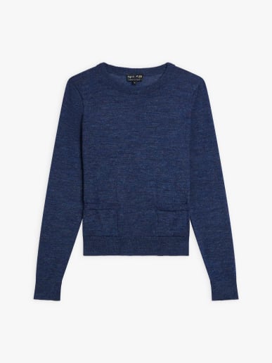 blue alpaca Linotte jumper