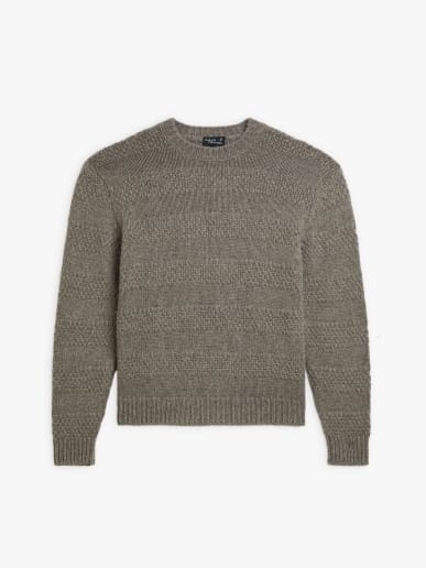 pull en yack et alpaga a rayures point de riz 