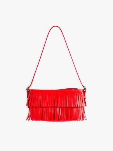 pochette Carmen en cuir rouge garance image number 1