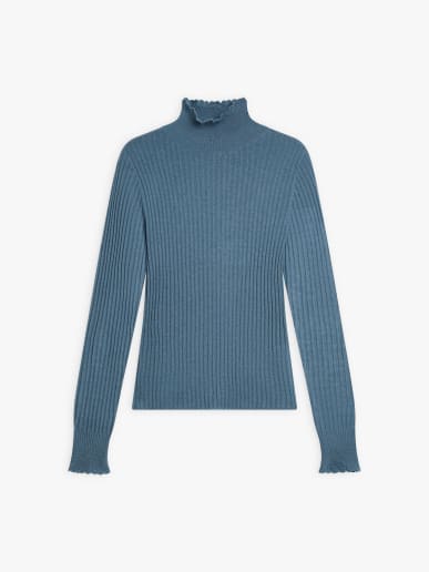 pull Alouette en laine gris-bleu