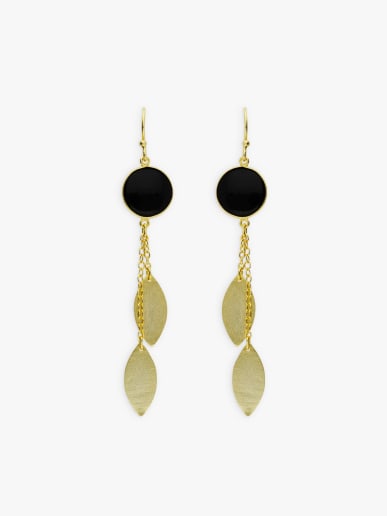 color gold brass Shine earrings