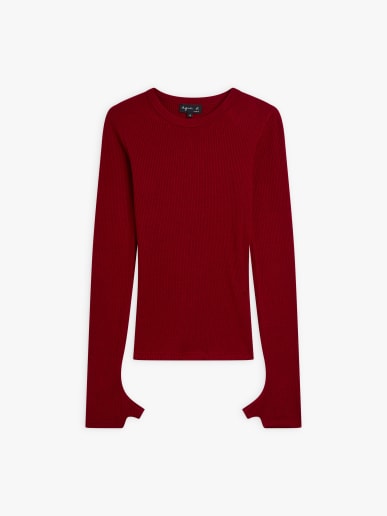 t-shirt Evening Mitaines jersey de viscose bordeaux