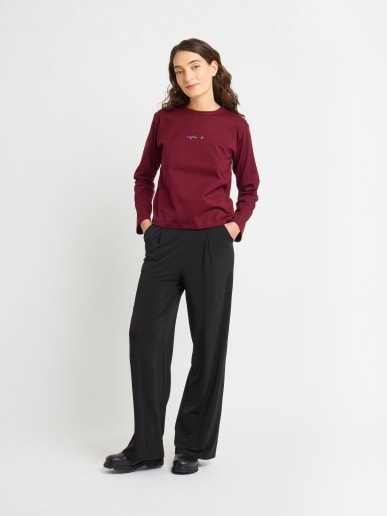 t-shirt Lil Cool en coton s&eacute;rigraphi&eacute; "agn&egrave;s b." bordeaux