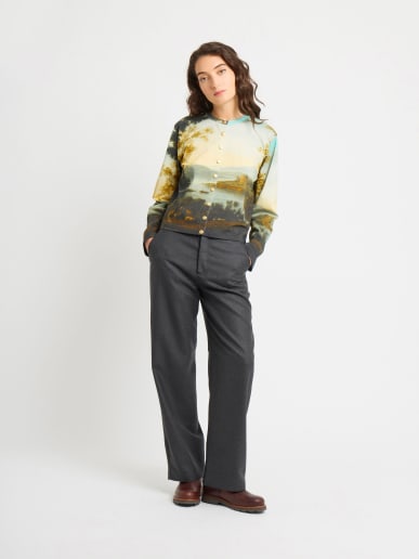 cotton cardigan agn&egrave;s b. inspired by the Louvre