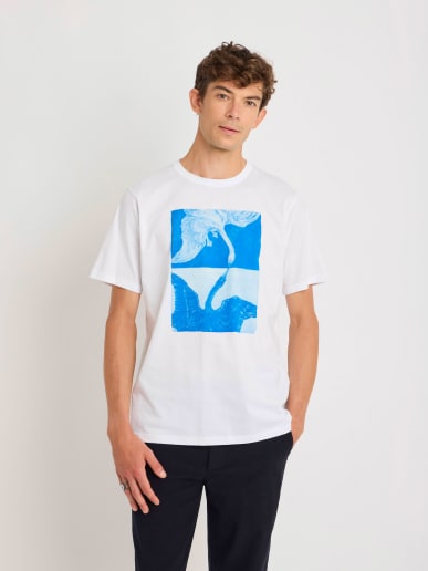 white cotton Le Mixte artist Brendan Lynch t-shirt