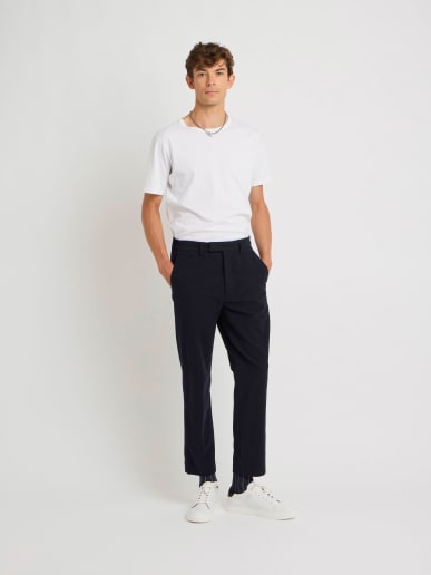 pantalon en coton bleu