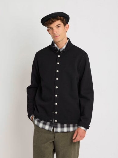 black cotton New Yvan cardigan