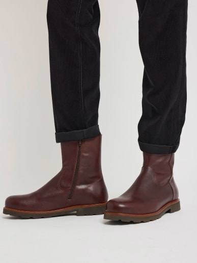 brown leather Indiana  boots