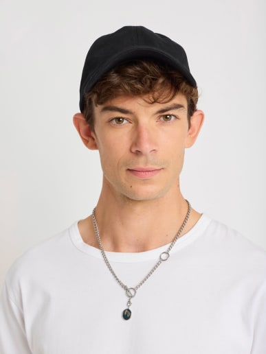 collier Ben en acier couleur argent