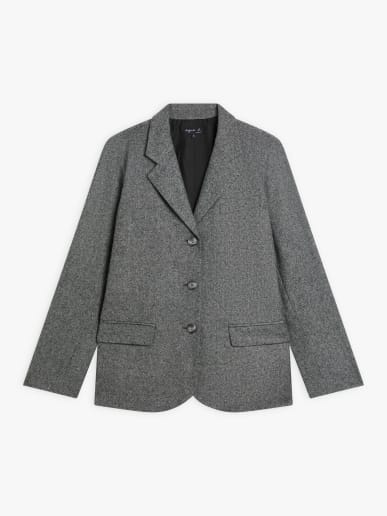 grey wool tweed jacket
