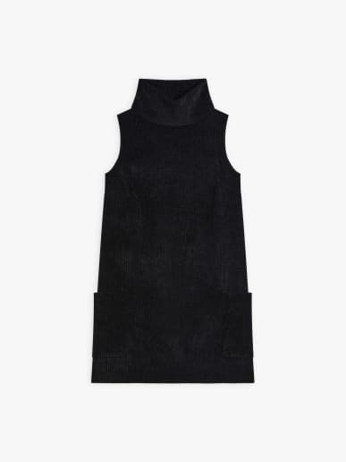 robe Maoris jersey de velours noir